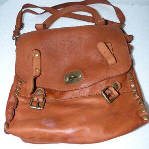 Leather Bag Backpack - Made in Italy - Vera Pelle